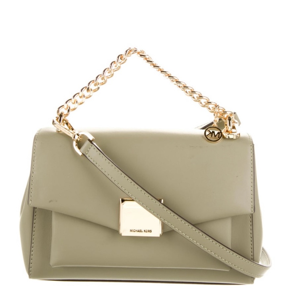 Michael Kors  Leather  Bag with Gold Chain